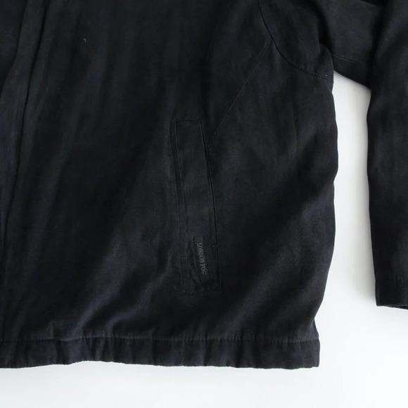 Vintage Towne Collection By London Fog Black Faux  Suede Zip Up Lined Jacket - Picture 5 of 8